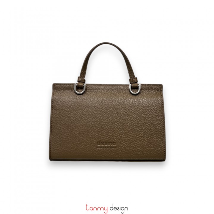 Túi hộp tam giác vân nâu 20x9x11cm